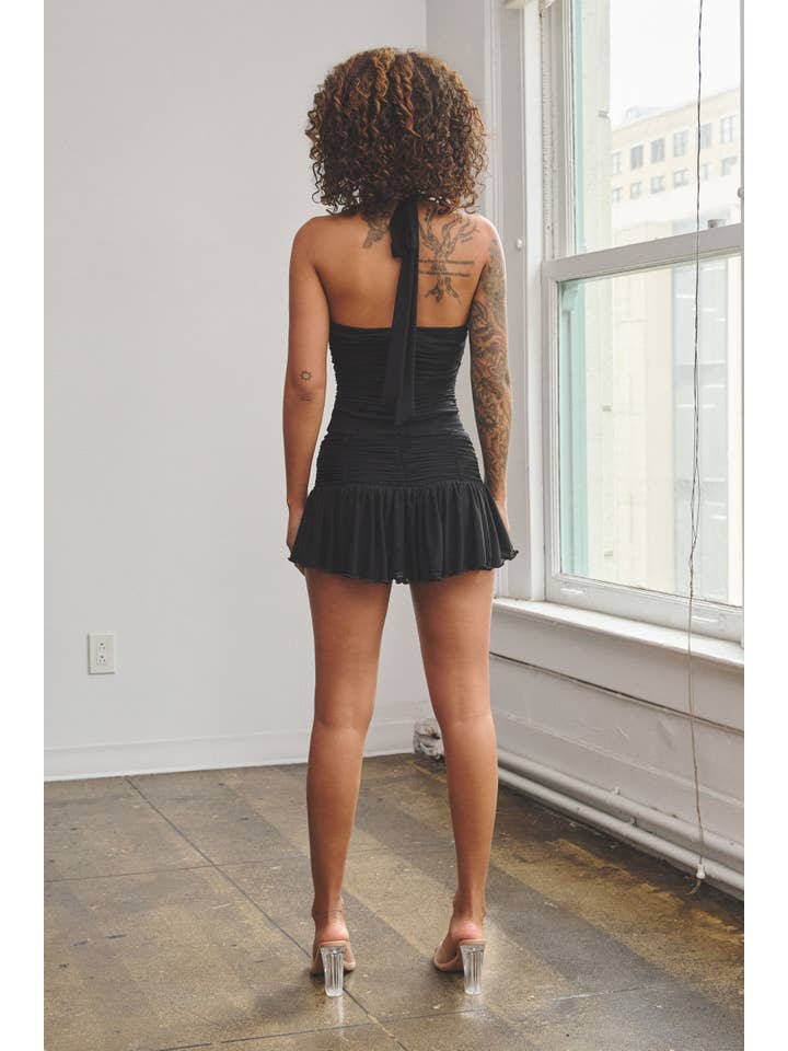 Halter Top Mini Skirt Set