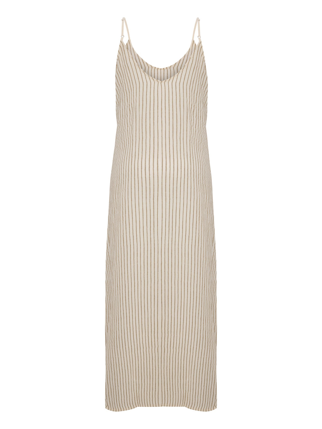 Yaz Dress - Khaki Green Stripes