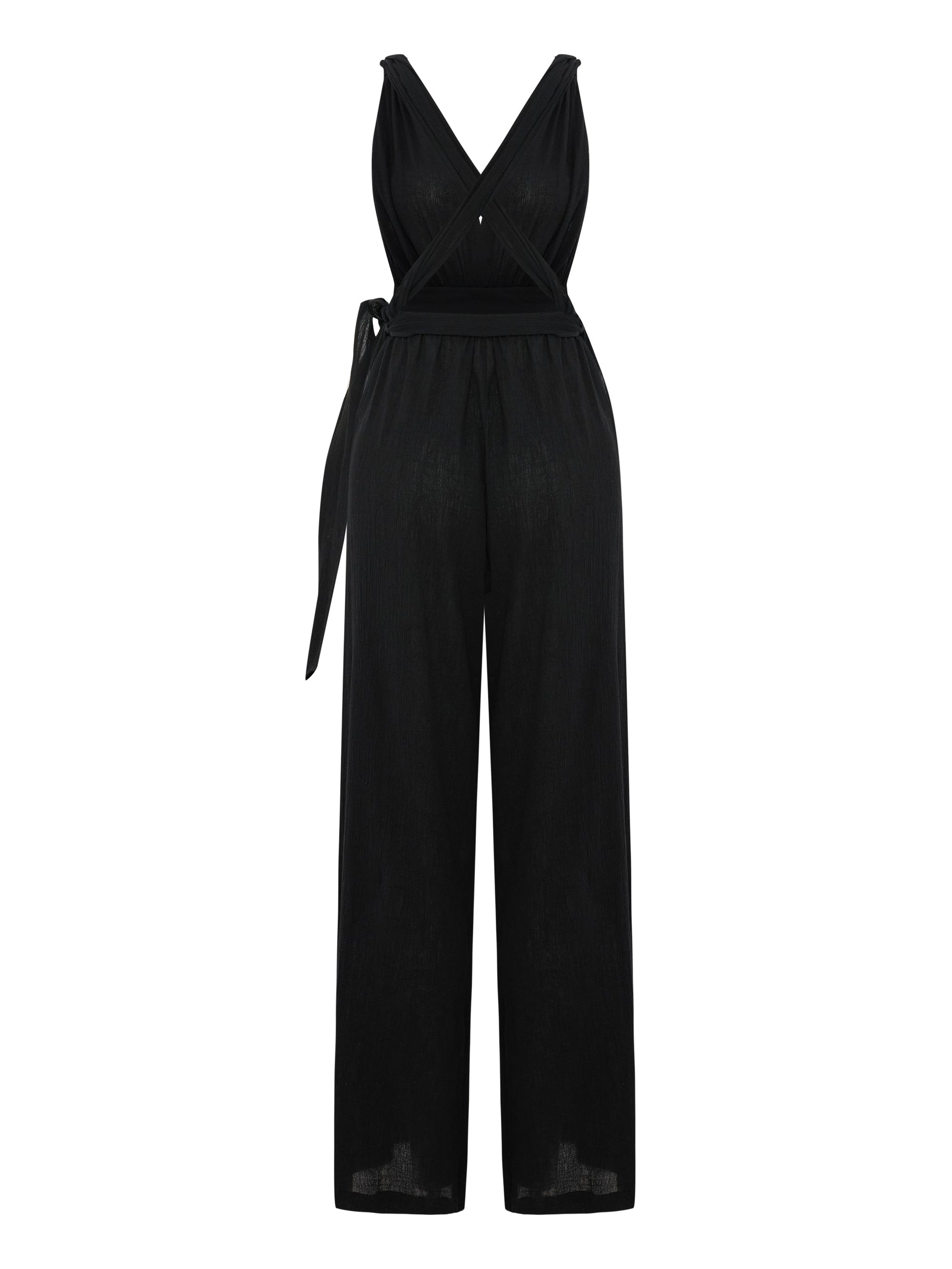 Wrap Your Way Jumpsuit - Black