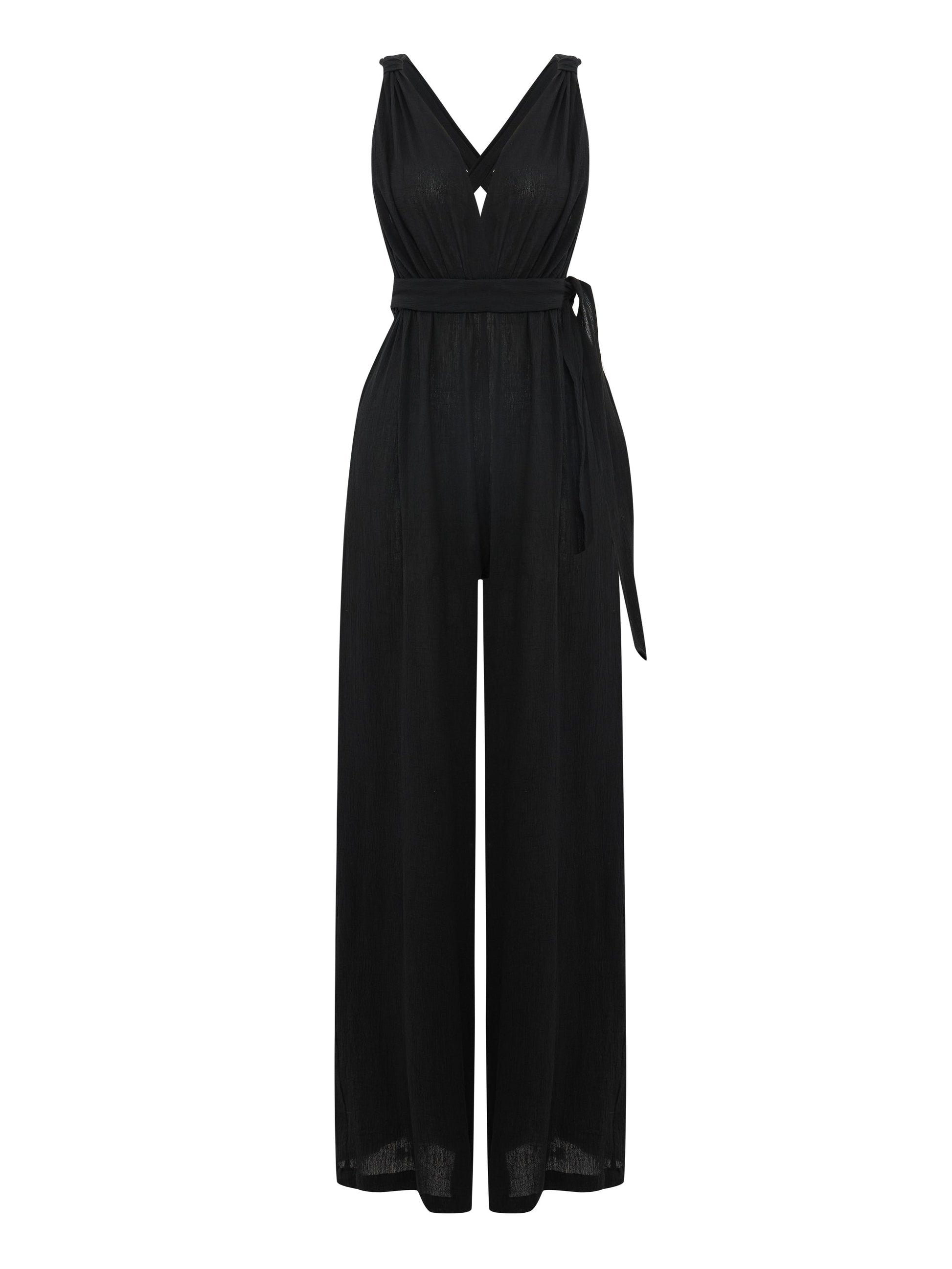 Wrap Your Way Jumpsuit - Black