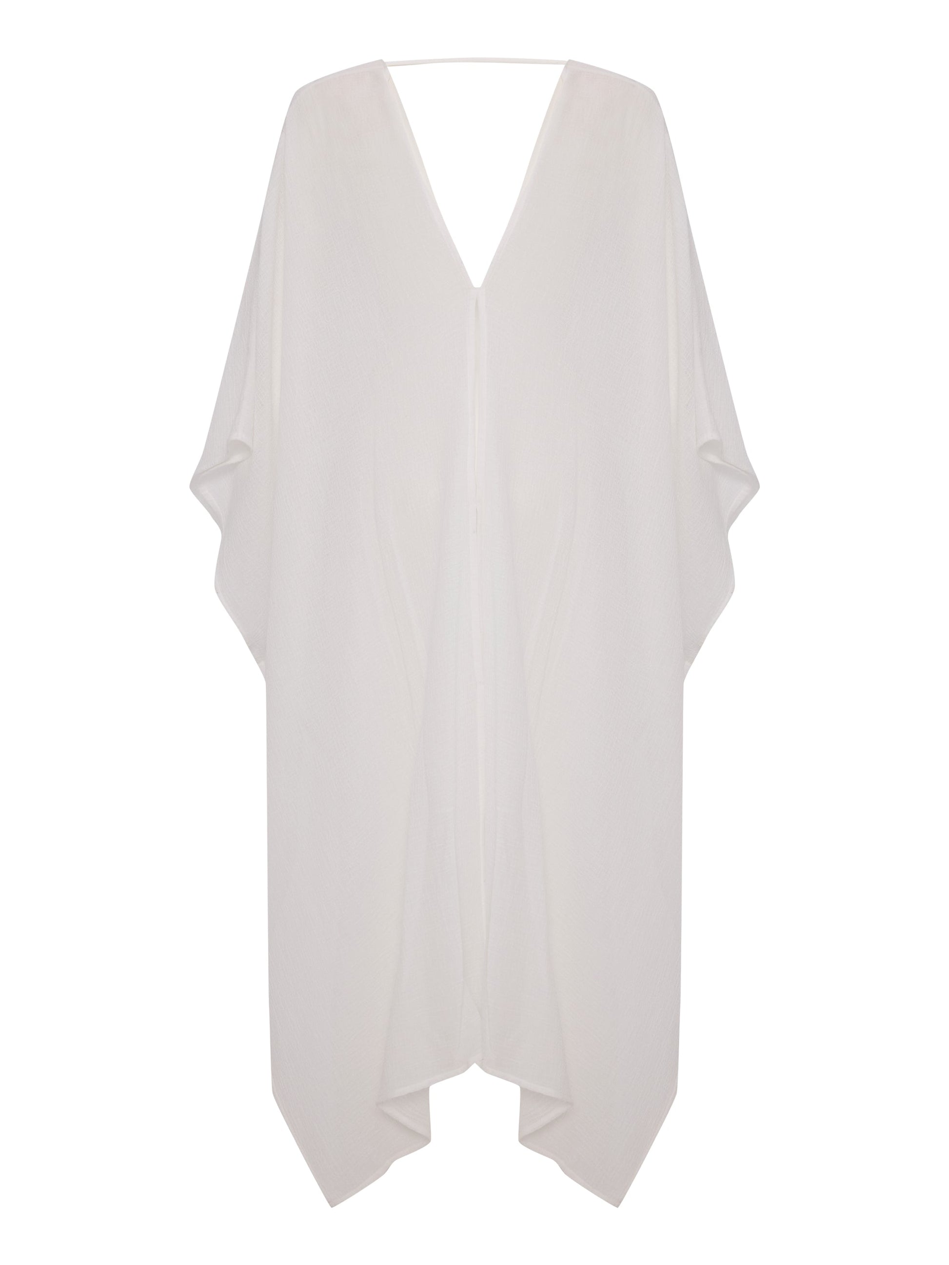 Bodrum Ties Kaftan - White