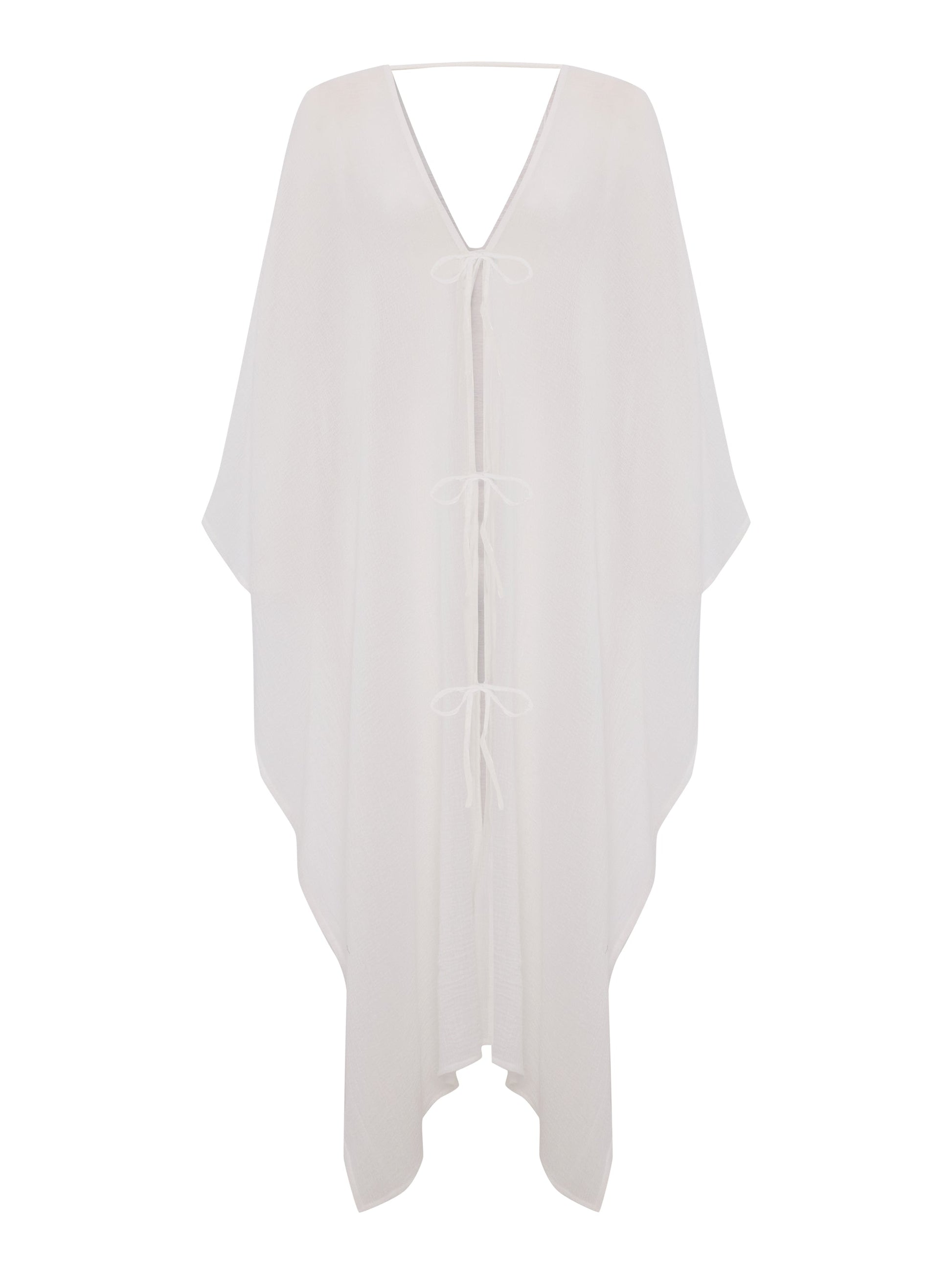 Bodrum Ties Kaftan - White