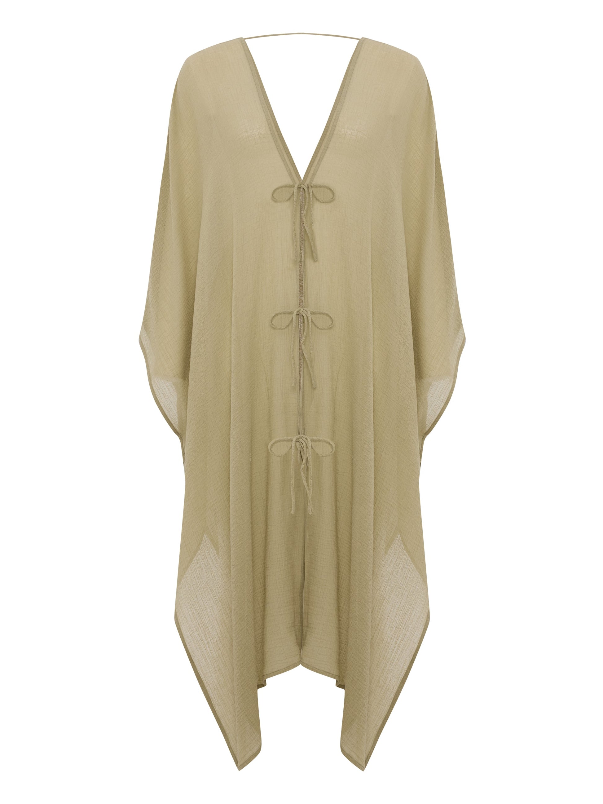 Bodrum Ties Kaftan - Khaki Green