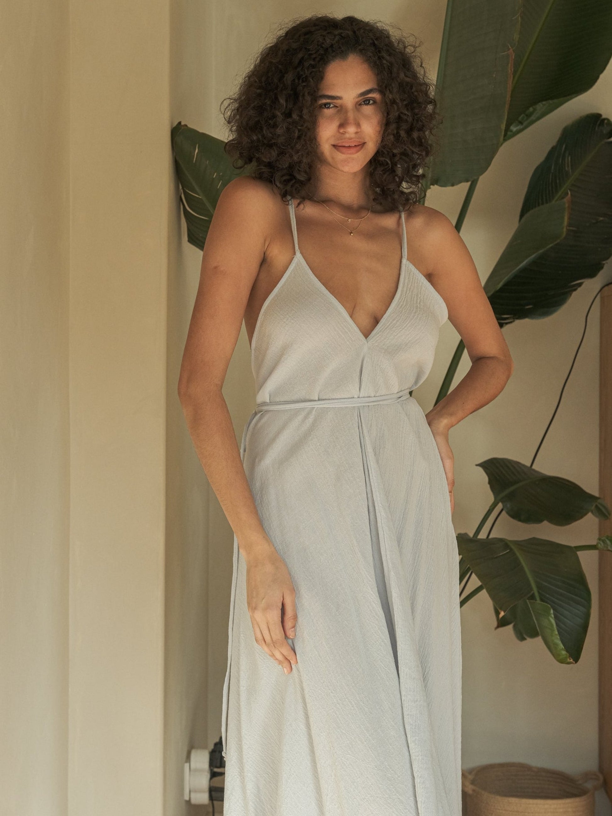 Sage Maxi Dress - Baby Blue