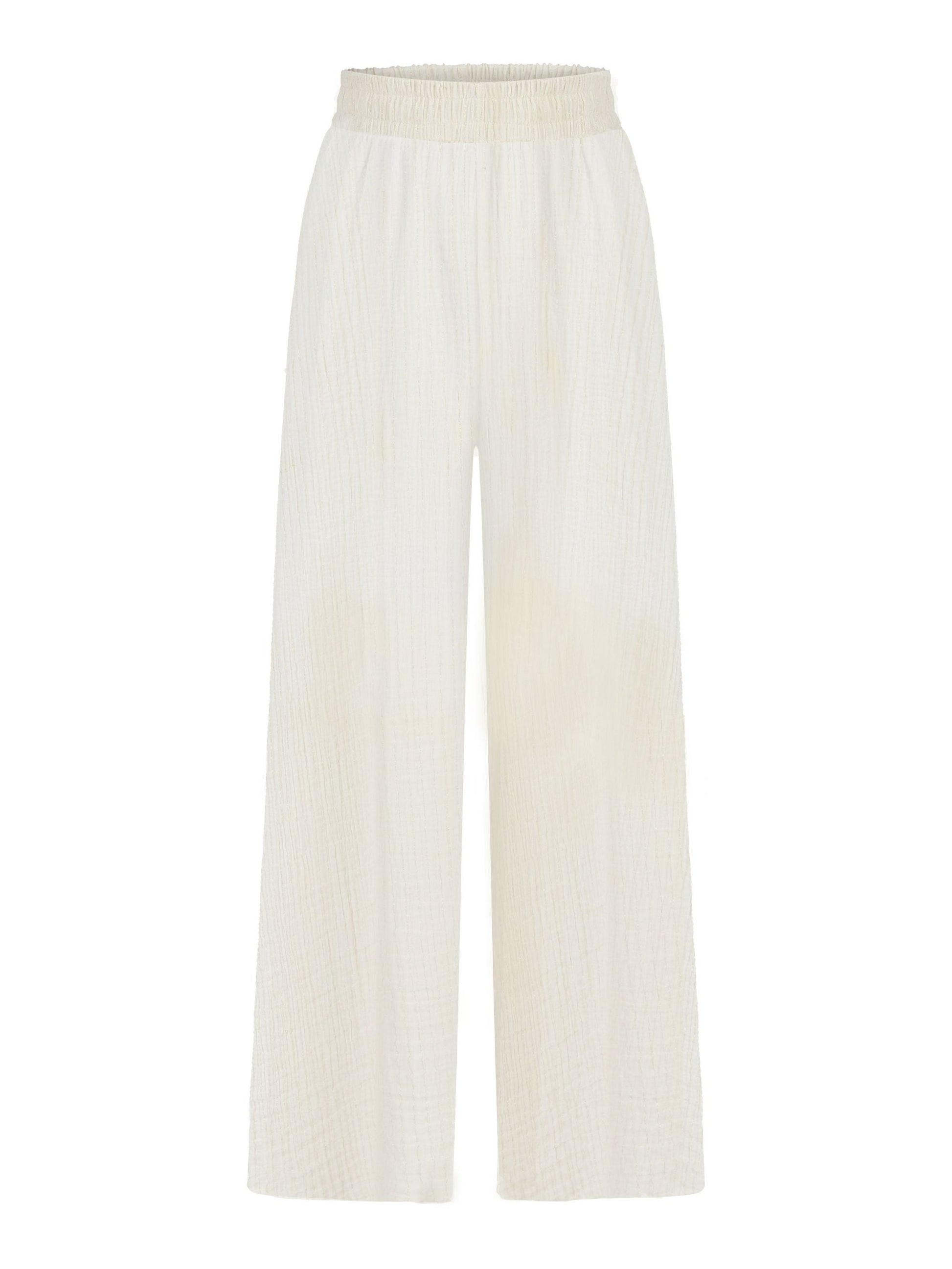 Skye Palazzo Pants - Gold Stripes