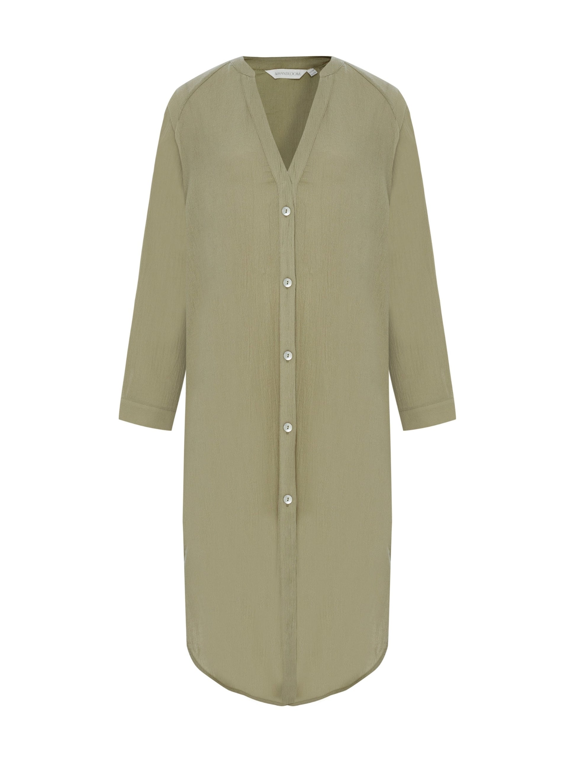 Terra Shirt Dress - Khaki Green