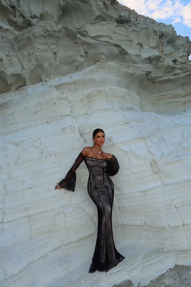 Black Mermaid Lace Dress