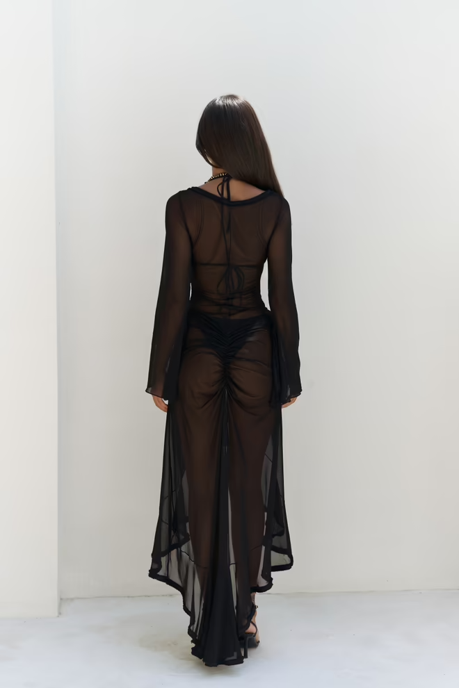 Black Sexy Elegant Maxi Slip Dress