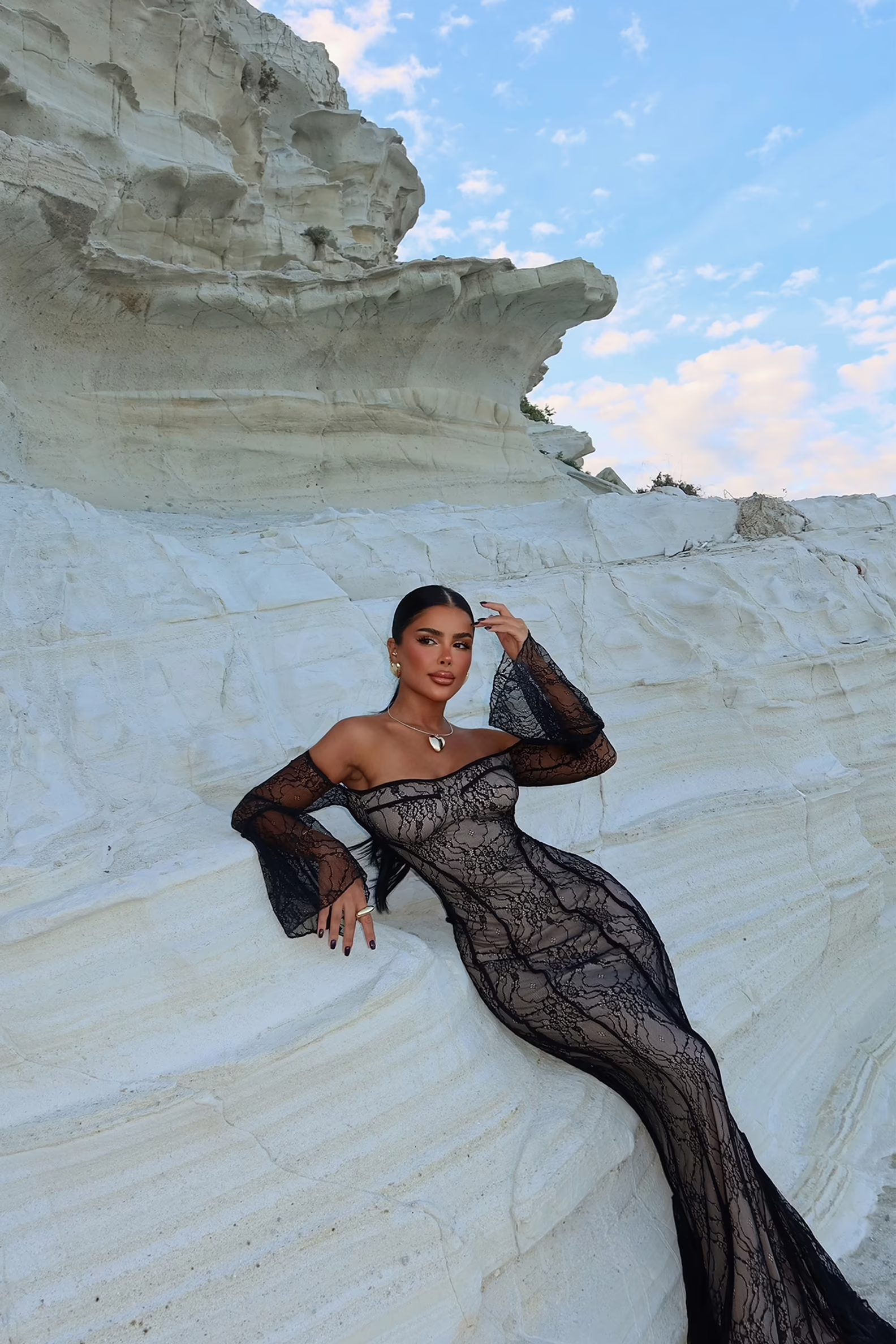 Black Mermaid Lace Dress