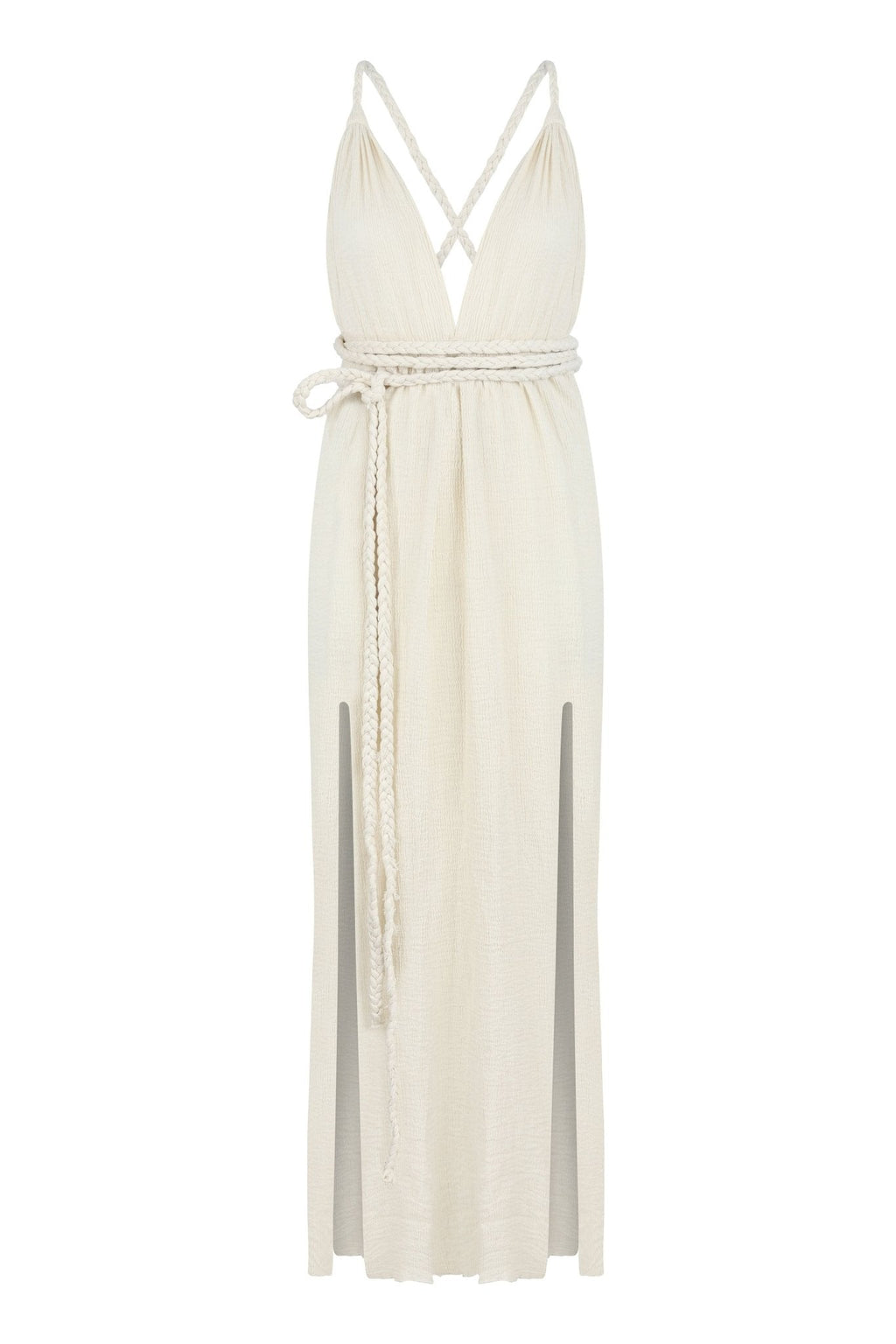 Muse Braided Straps Dress - Natural